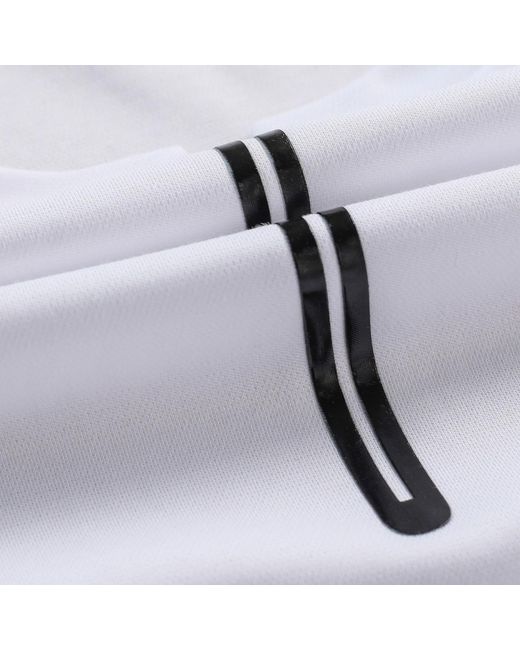 Smart and Joy White Thin Trim On Collar T-Shirt for men