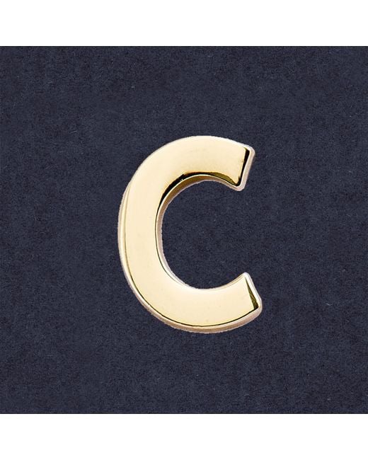 Make Heads Turn Metallic Golden Metal Letter C Pin
