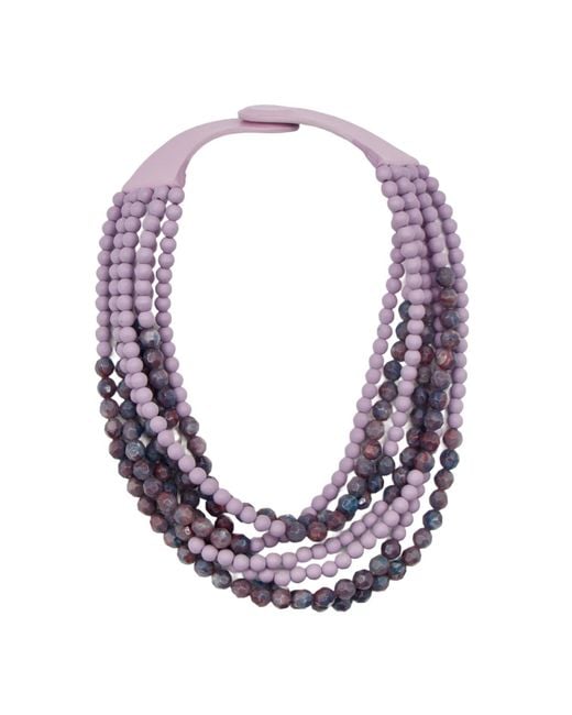 Fairchild Baldwin Purple Helena Orchid Necklace
