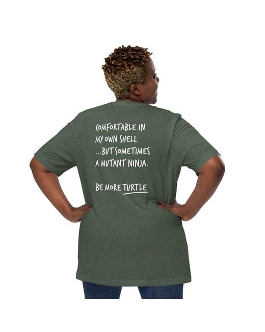 Anchor and Crew Green Forest Think Ocean Turtle Aspirations Cotton Embroidered T-Shirt