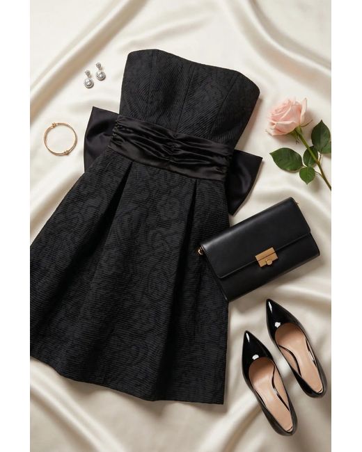 Luna Fashion House Black Short Corset Dress, Melisa