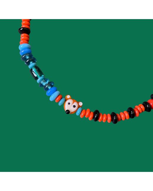 Desert Lobby Red Foxy – Playful & Glass Necklace With Handmade Murano Fox Charm