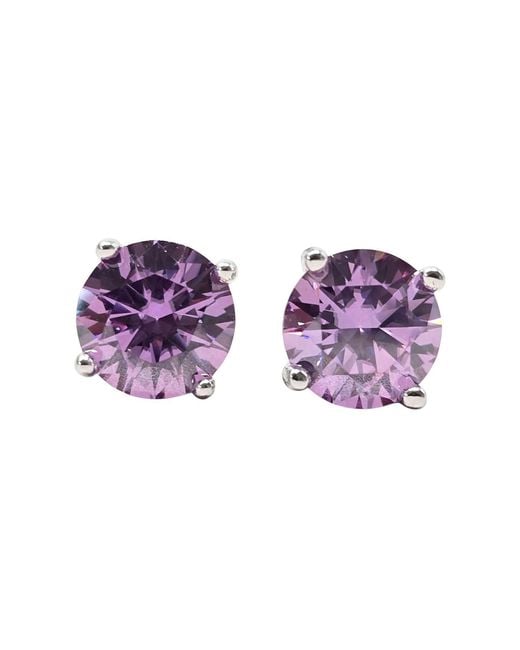 Harfi Purple Alexandrite Moissanite Crystal Sterling Earrings