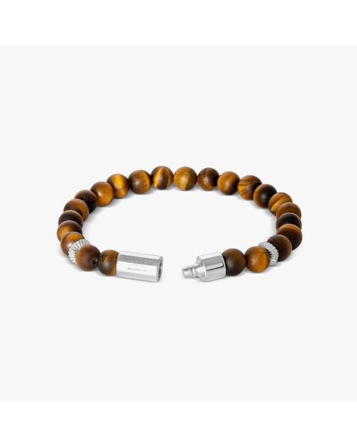 Tateossian Brown Pop Mobius Beaded Bracelet for men