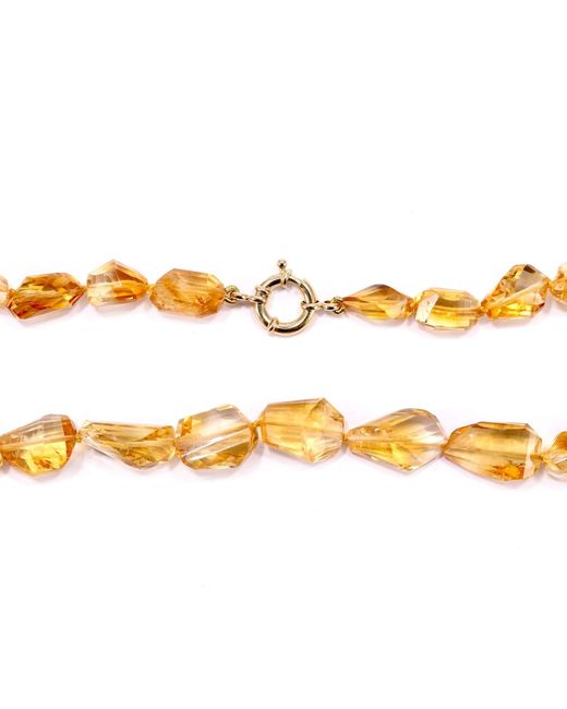 Mineralgems•Studio Metallic Madeira Citrine Quartz Necklace