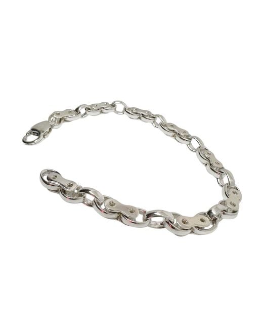 Tg-Jewellery by Tamara Gervasio Metallic Biker Link Bracelet — Hand-Carved Sterling, Lost Wax Cast for men