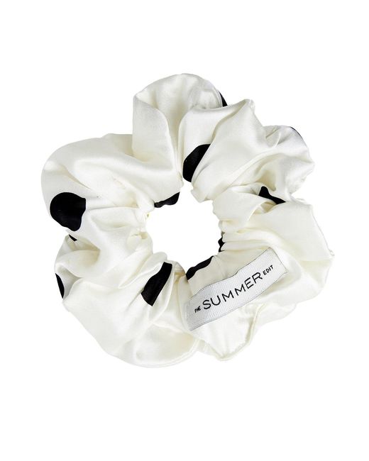 The Summer Edit Metallic Luxe Silk Scrunchie