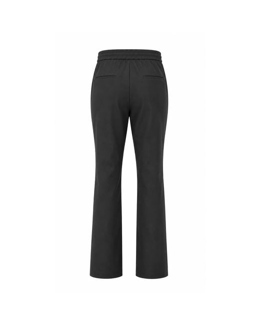 DAVID WEJ Black Ashford Relaxed Loose Fit Drawstring Trouser for men