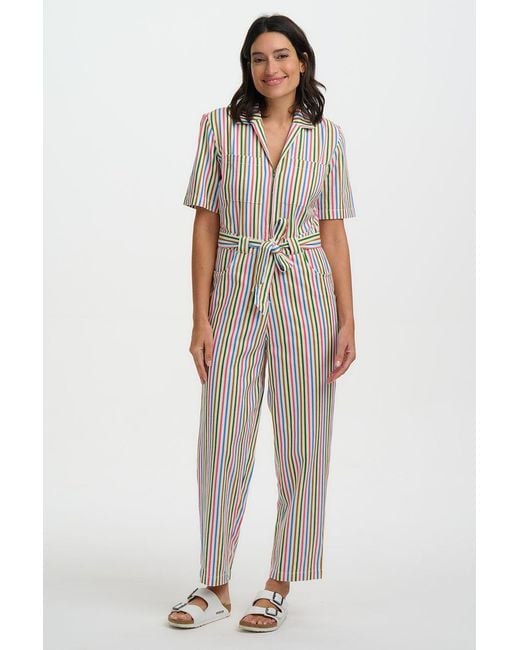 Sugarhill Multicolor Meredith Boilersuit Multi, Colourful Canvas Stripe