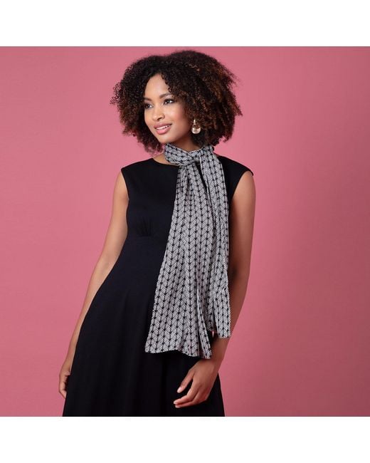 Alie Street London Black Phoebe Satin Scarf