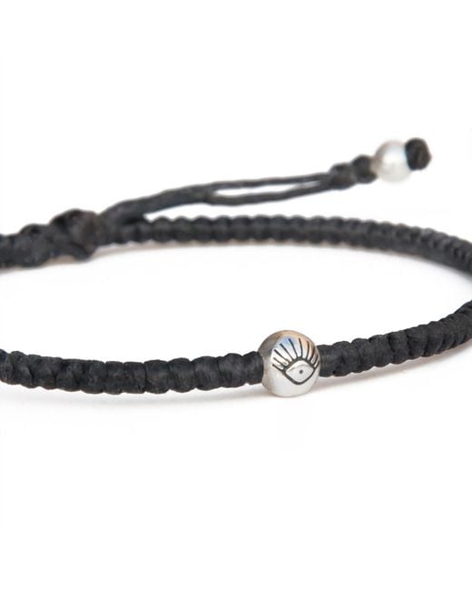 Harbour Uk Black The Protector Evil Eye Bracelet