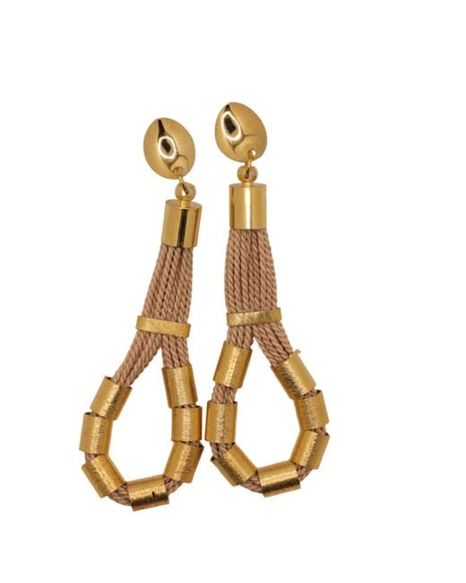 Nart Nature Making Art Metallic Neutrals The Connection Buriti Natural Fiber Earrings