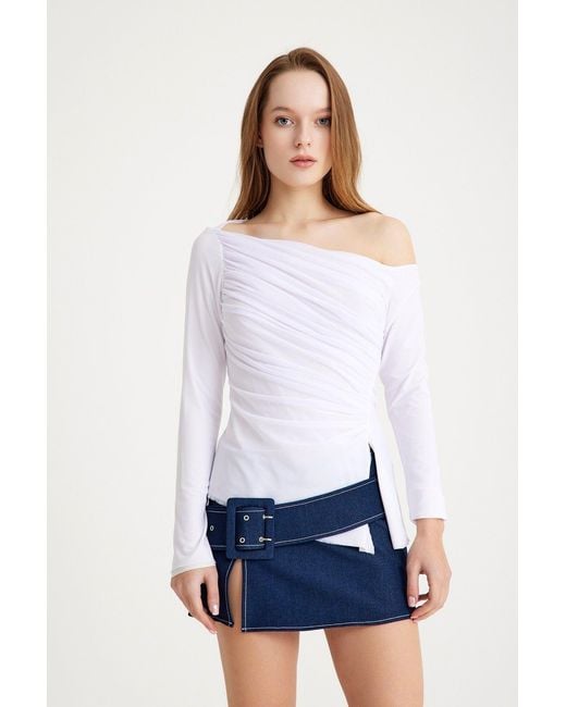 Growny White Caprina Blouse