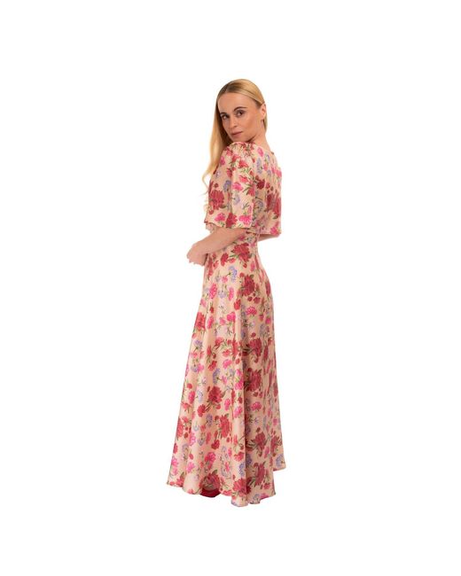 Sofia Tsereteli Red Classic Romance Silk Gown