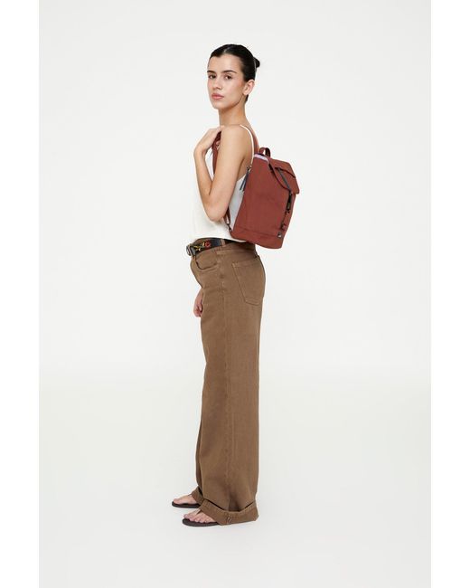 Lefrik Pink Kaut Mini Backpack Bronze