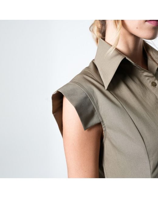 Metamorph Brown Extravagant Cotton Shirt
