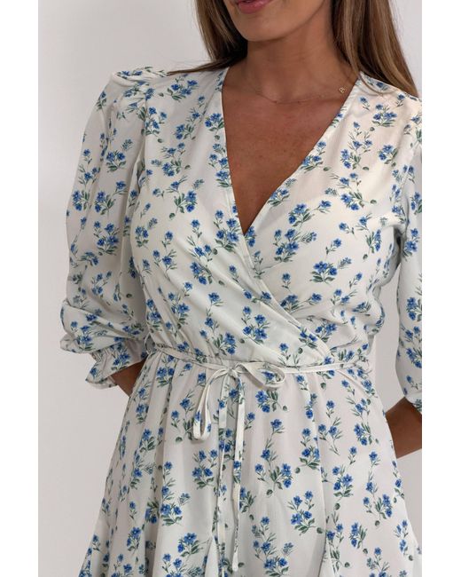 Girl In Mind White Eve Ditsy Floral Skater Mini Dress