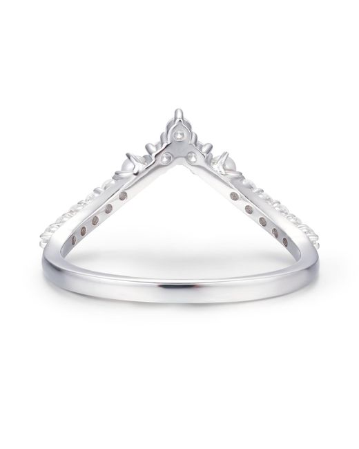 Azura Jewelry New York Metallic Pearl Crest Chevron Band Vermeil