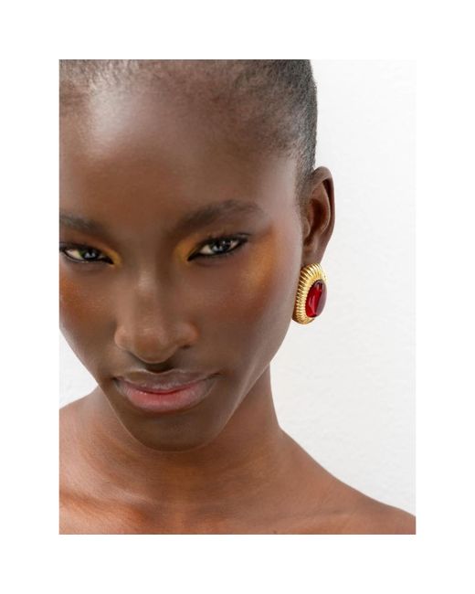 Lamide Sadipe Brown Solene Tourmaline Stud Earrings
