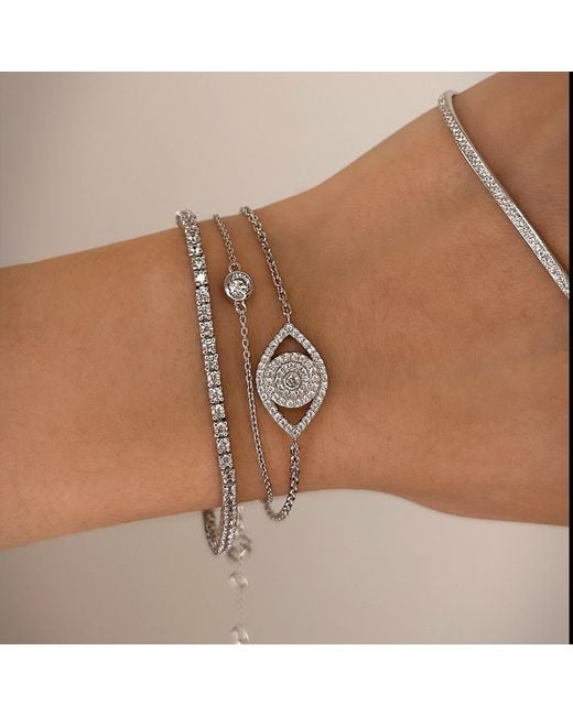 SALLY SKOUFIS White Flirtation Bracelet With Made Cz Diamond Stimulant