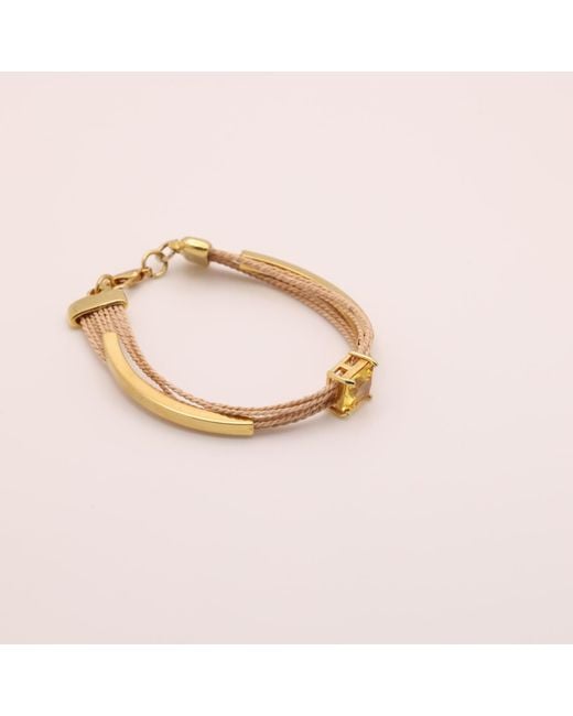 Nart Nature Making Art Metallic The Square Buriti Natural Fiber Bracelet