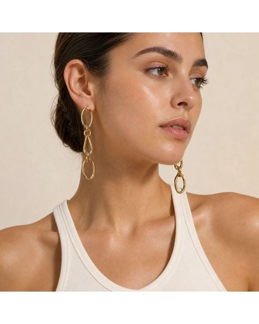 Jaredjamin Metallic Ophelia Chain Dangle Post Earrings
