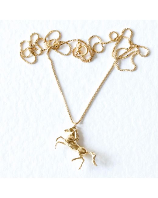 Lee Renee Metallic Horse Necklace