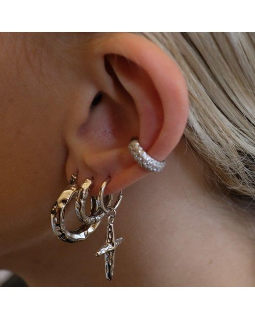 Aaria London White Mini Chateau Hoops