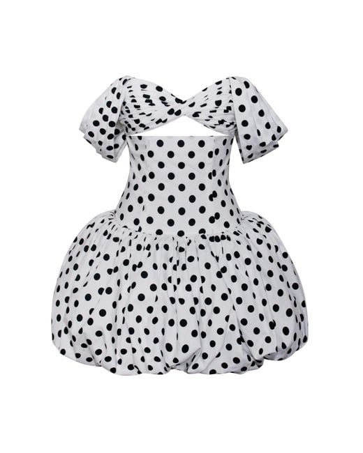 Miss Circle New York Multicolor Umika Polka Dots Bubble Hem Mini Dress