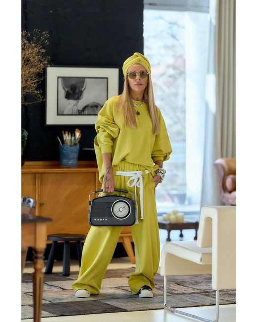Clothes by Locker Room Yellow Oversized Sweat Set With Open Back