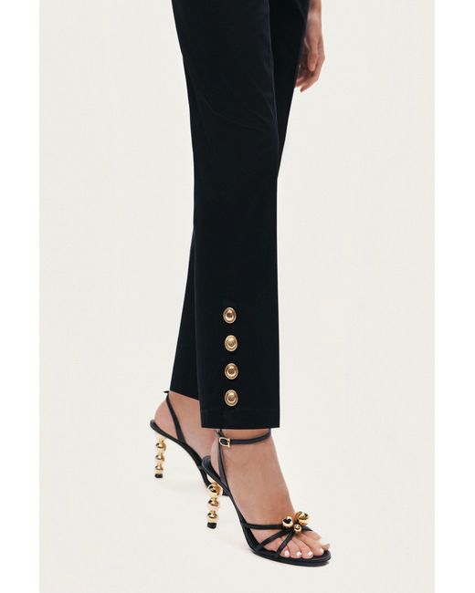 Nocturne Black Button Detail Pants