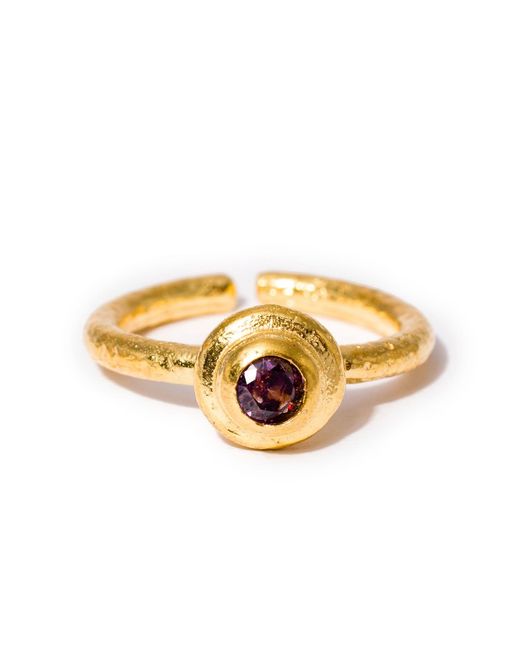 Kybele Studio Metallic Amethyst Gemstone Ring
