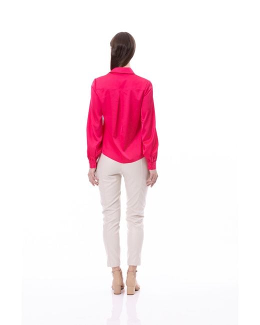 Carloslines Pink Button Down Long Sleeve Shirt