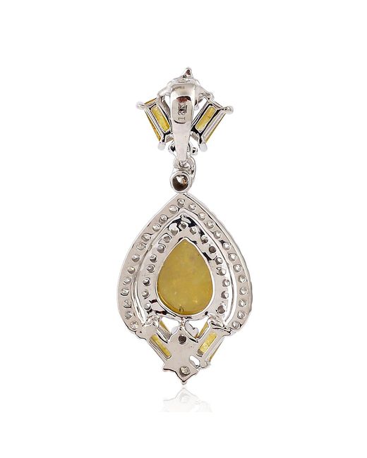 Artisan Metallic Ice Diamond & Diamond Drop Pendant