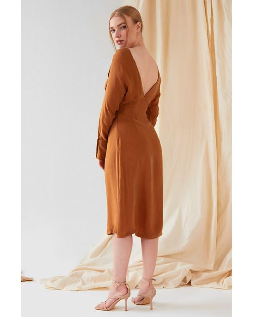 Sarvin Orange Mustard Dress