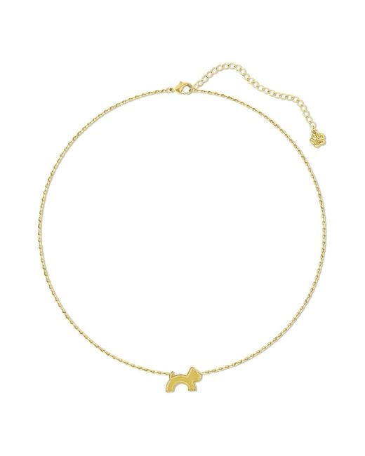 Cloud Haven Metallic Dainty Logo Pendant Necklace