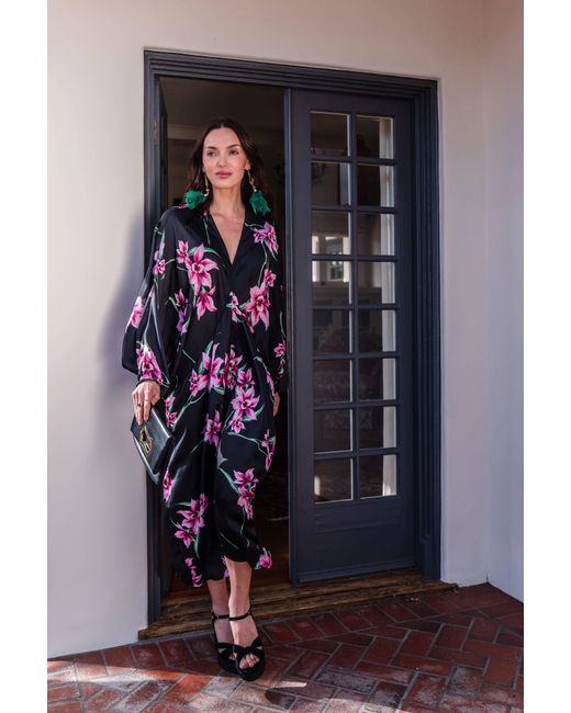 Jennafer Grace Black Delphine Deco Caftan