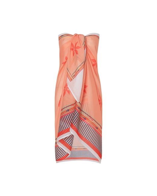 DHARA SHETH DUBAI Red Mediterranean Picnic Resort Tube-Style Sarong