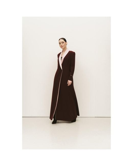Roqaia Fashion House Red Rosé — Burgundy With Satin