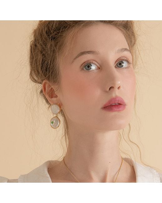 Vintouch Italy Metallic Rebel Rebel Pearl & Emerald Statement Earrings