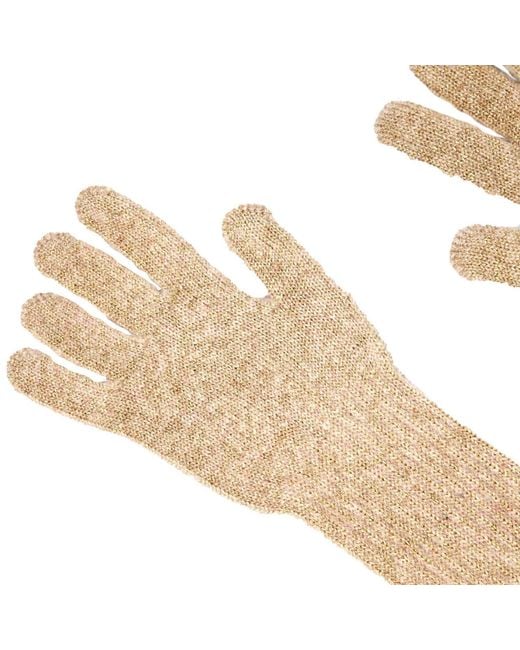 Maison Bogomil Natural Ribbed Knit Opera Gloves