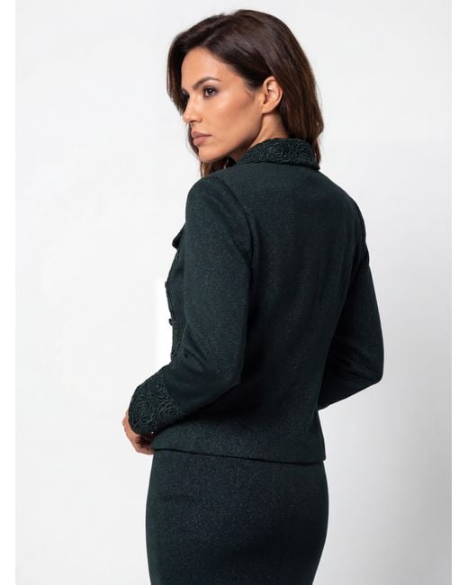 Luna Fashion House Black Tailored Lace Blazer, Jody