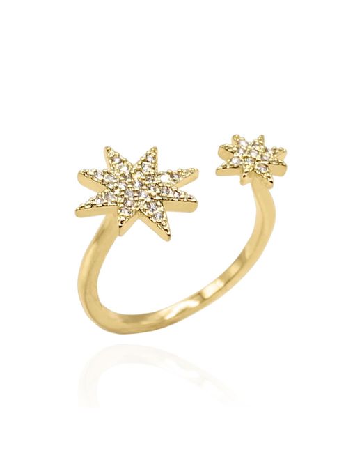 Luna Charles Metallic Astrid Double Star Ring