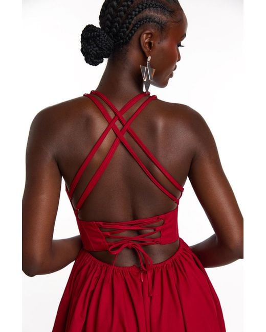 Ofuure Red Adele Maxi Dress