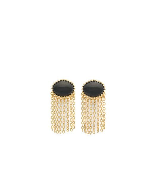 Shabella Nyc Metallic Gem Earring