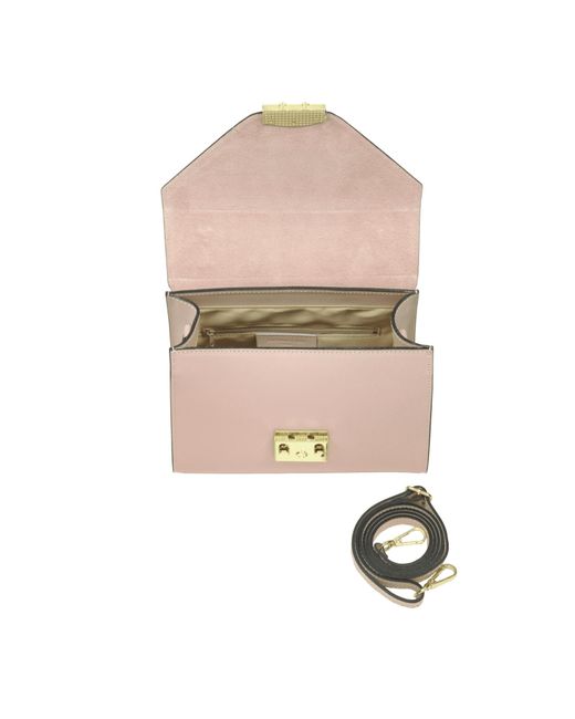 Le Parmentier White Neutrals Peggy Leather Top Handle Satchel Bag