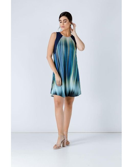 Conquista Green Striped Dress