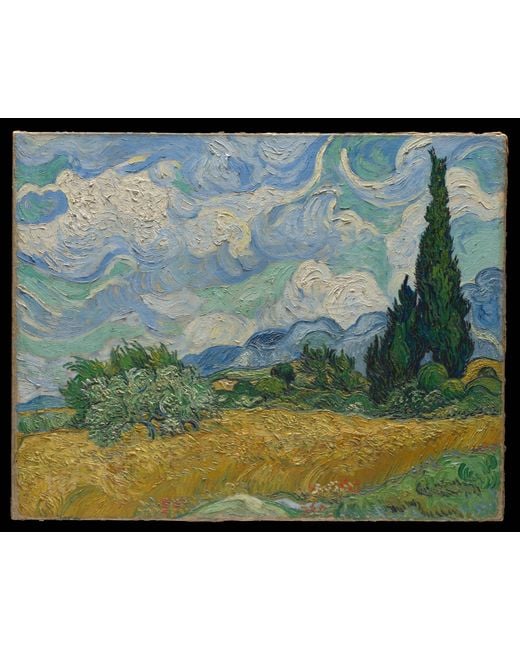 Heartfelt Layers Green Van Gogh Wheat Field Cypresses