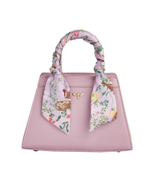 Fable England Pink Fable Meadow Creatures Orchid Bouquet Mini Structured Tote