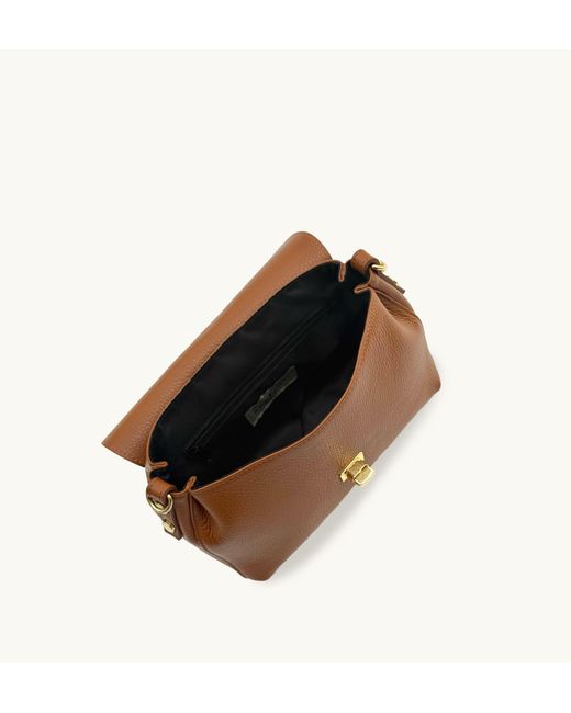 Apatchy London Brown The Maisie Midi Tan Leather Bag